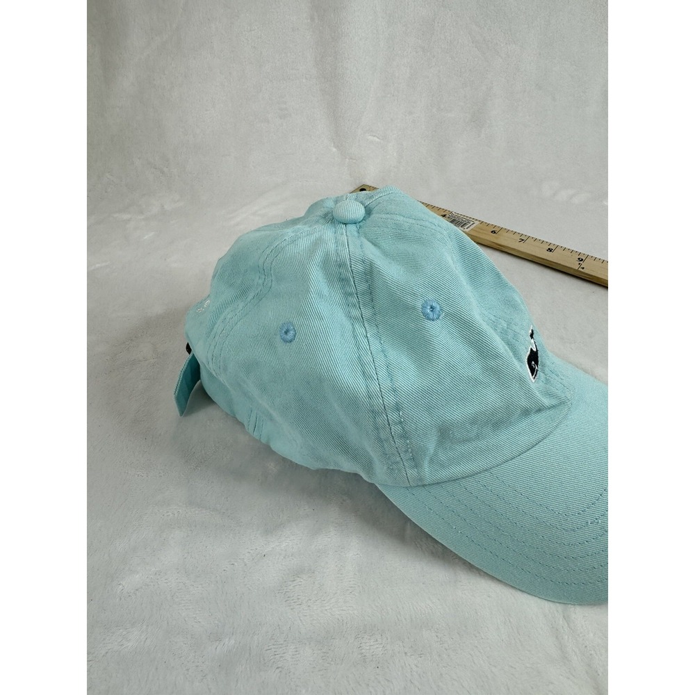 Vineyard Vines Strapback Baseball Cap Hat Light Blue Cotton Adjustable Whale - Picture 2 of 4